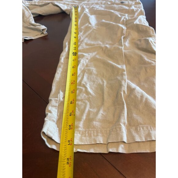 Speechless Womens Wide Leg capri Sand Linen/Rayon Pants Size 7 cropped - Picture 9 of 11